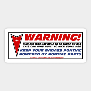 Badass Pontiac Parts Sticker